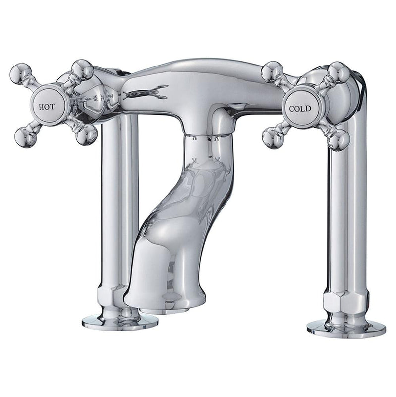 Cheviot 5142 5100 Series Basic Extra-Tall Deck-Mount Tub Filler - Cross Handles