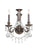 Crystorama 5162-EB-CL-MWP Vanderbilt 2 Light Hand Cut Crystal Wall Mount - English Bronze