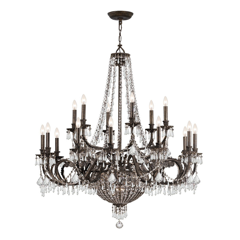 Crystorama 5169-EB-CL-MWP Vanderbilt 23 Light Hand Cut Crystal Chandelier - English Bronze