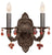 Crystorama 5200-VB-AMBER Paris Market 2 Light Amber Crystal Wall Mount - Venetian Bronze