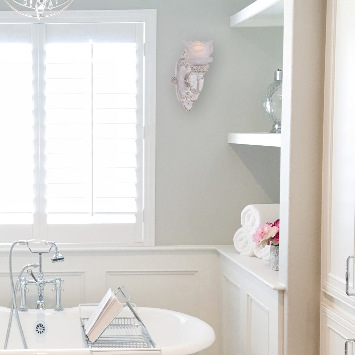 Crystorama 5221-AW Paris Market 1 Light Wall Mount - Antique White