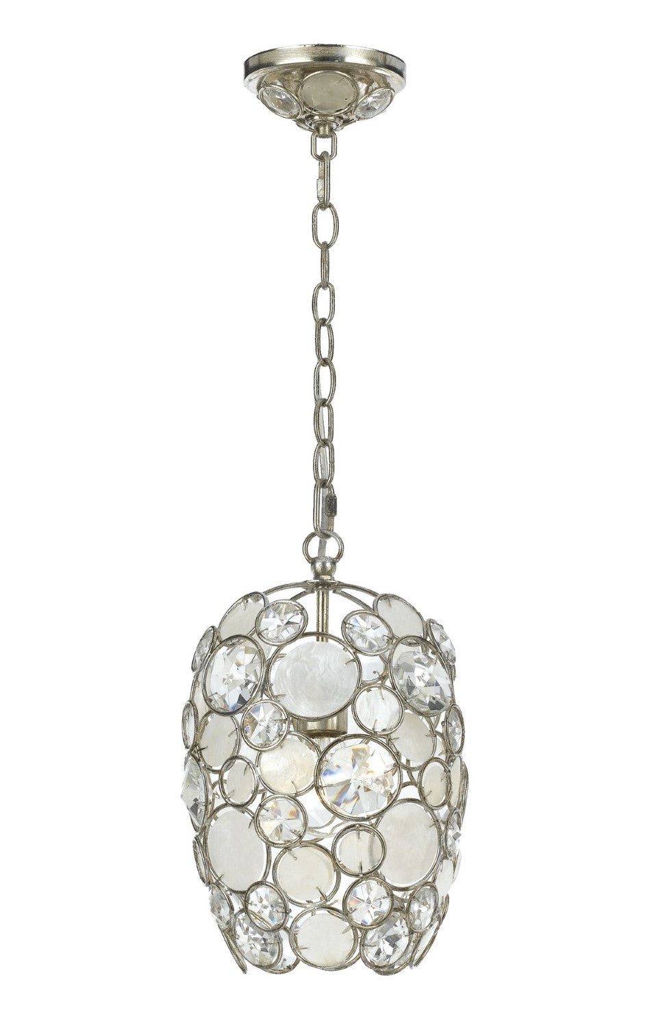 Crystorama 523-SA Palla 1 Light Mini Chandelier - Antique Silver