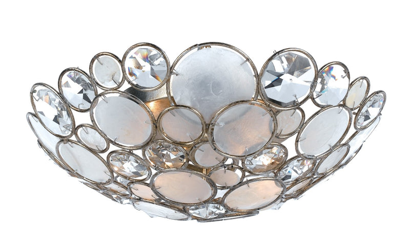 Crystorama 524-SA Palla 3 Light Ceiling Mount - Antique Silver