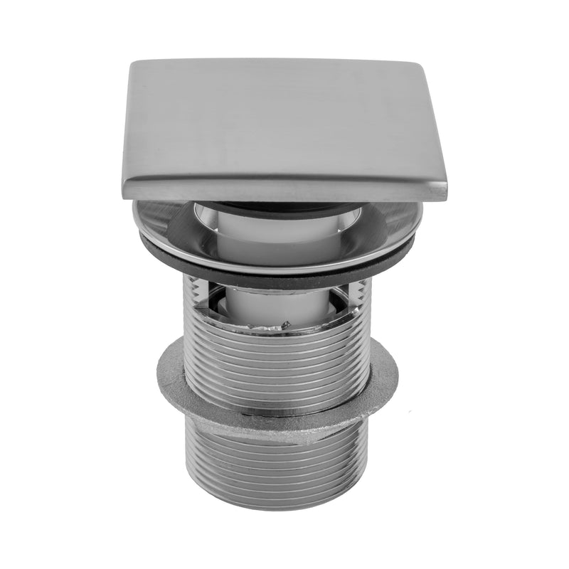 Jaclo 525-100 Extra Long Thread Square Toe Control Drain Strainer With Overflow- 4" Long Thread - Parent
