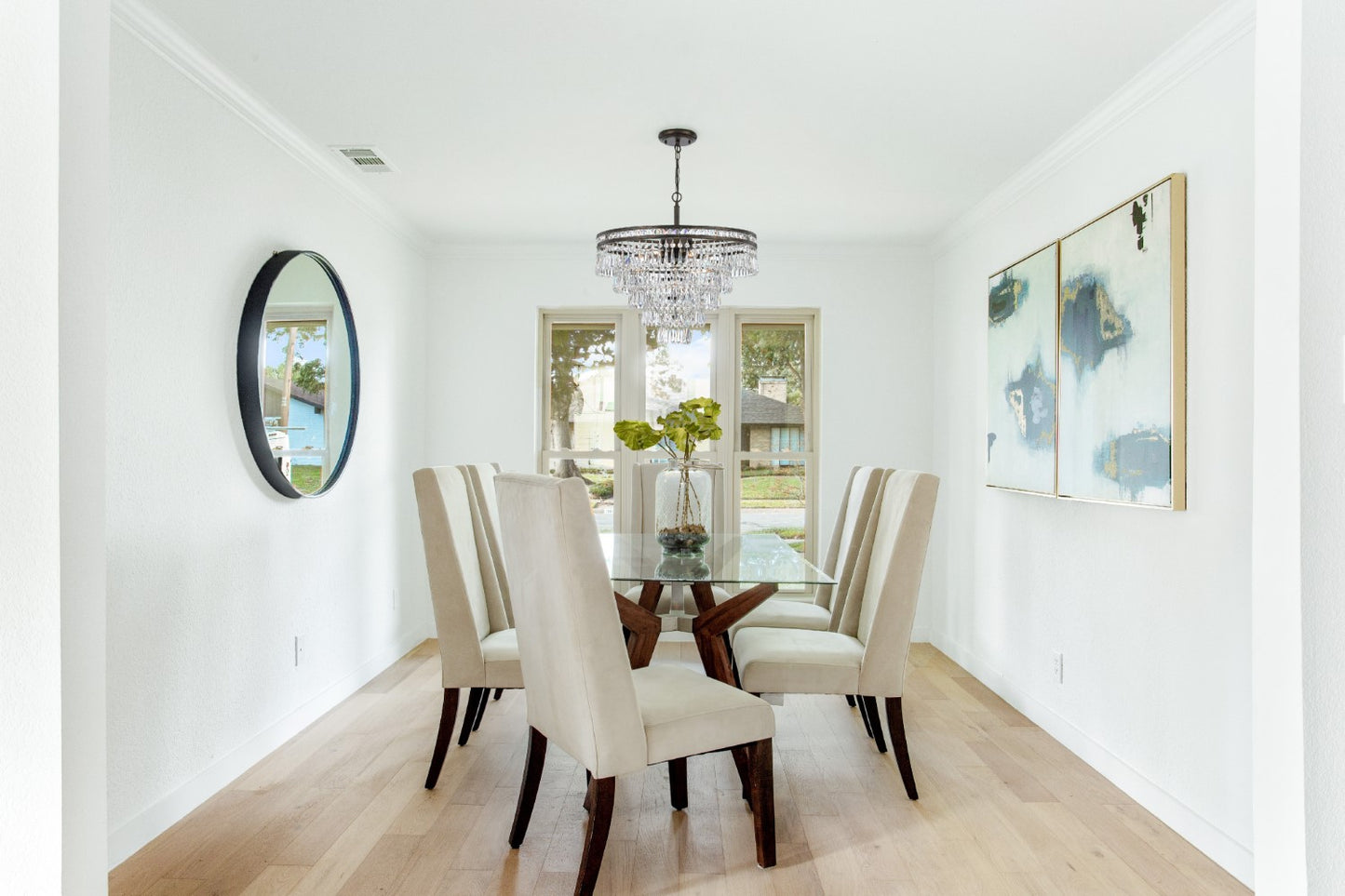 Crystorama 5264-CL-MWP Mercer 7 Light Hand Cut Crystal Chandelier