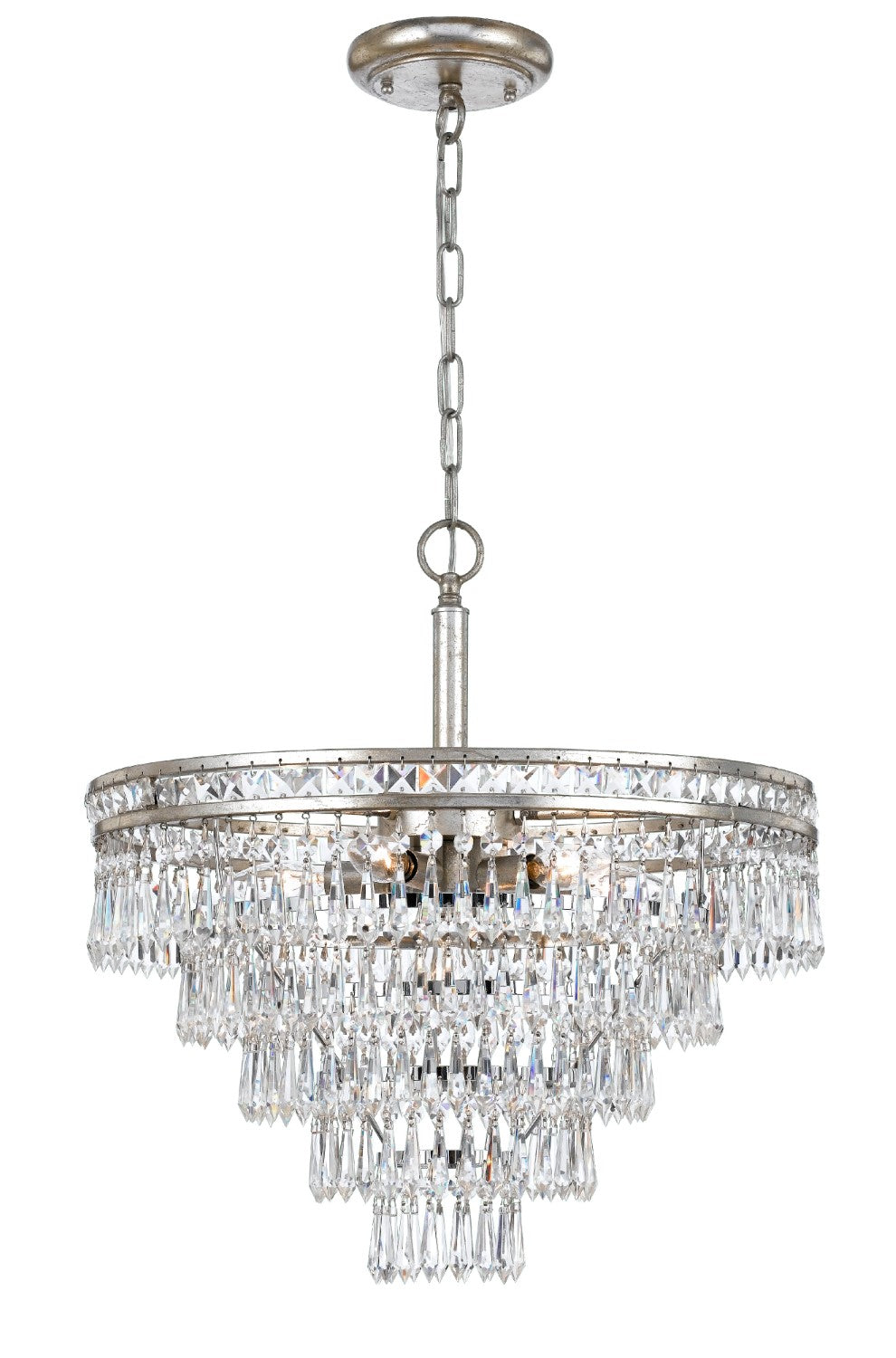 Crystorama 5264-CL-MWP Mercer 7 Light Hand Cut Crystal Chandelier