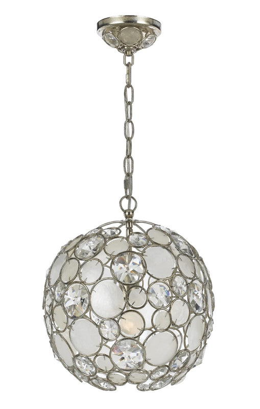 Crystorama 527-SA Palla 1 Light Sphere Mini Chandelier - Antique Silver