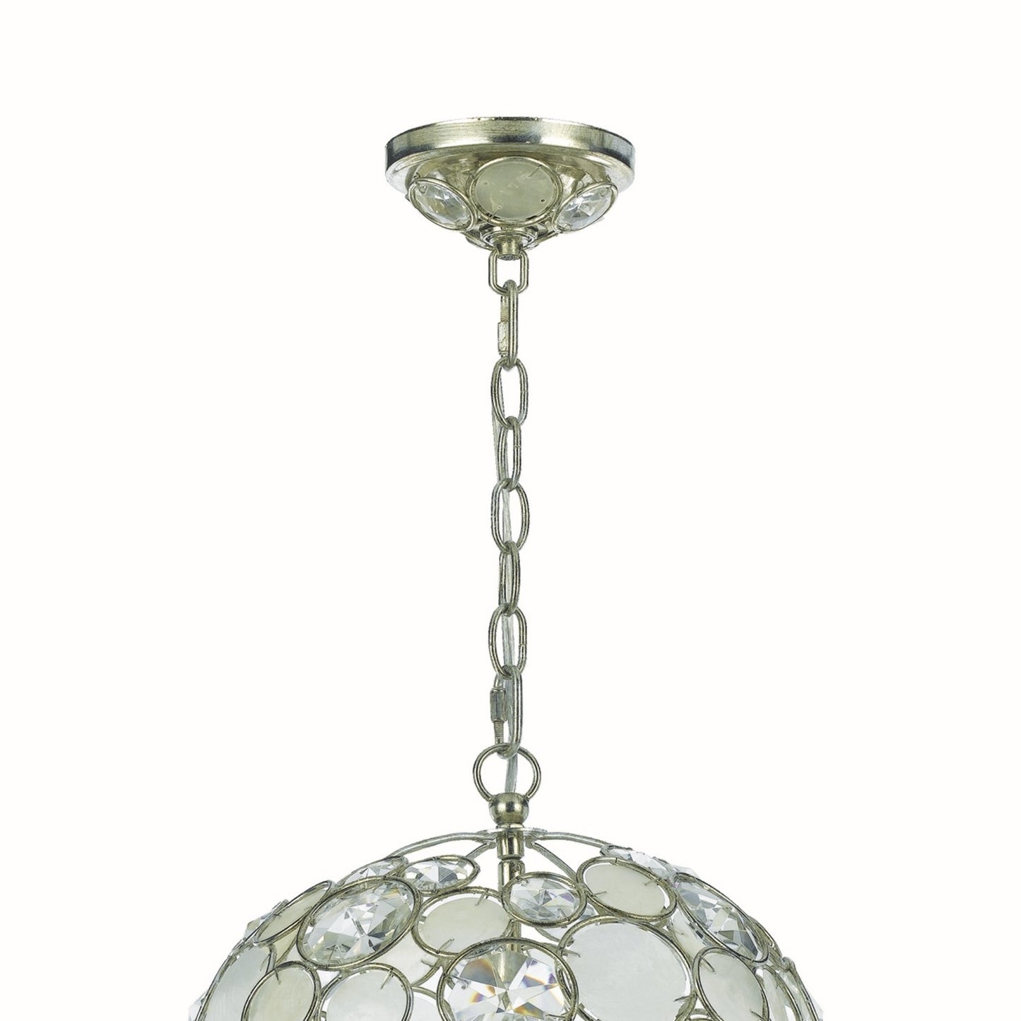 Crystorama 527-SA Palla 1 Light Sphere Mini Chandelier - Antique Silver