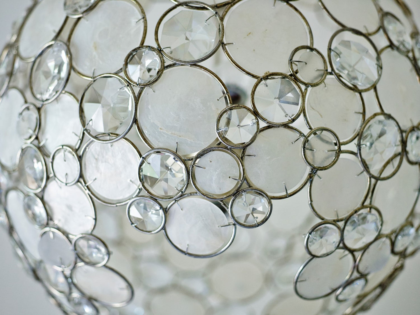 Crystorama 529-SA Palla 6 Light Sphere Chandelier - Antique Silver