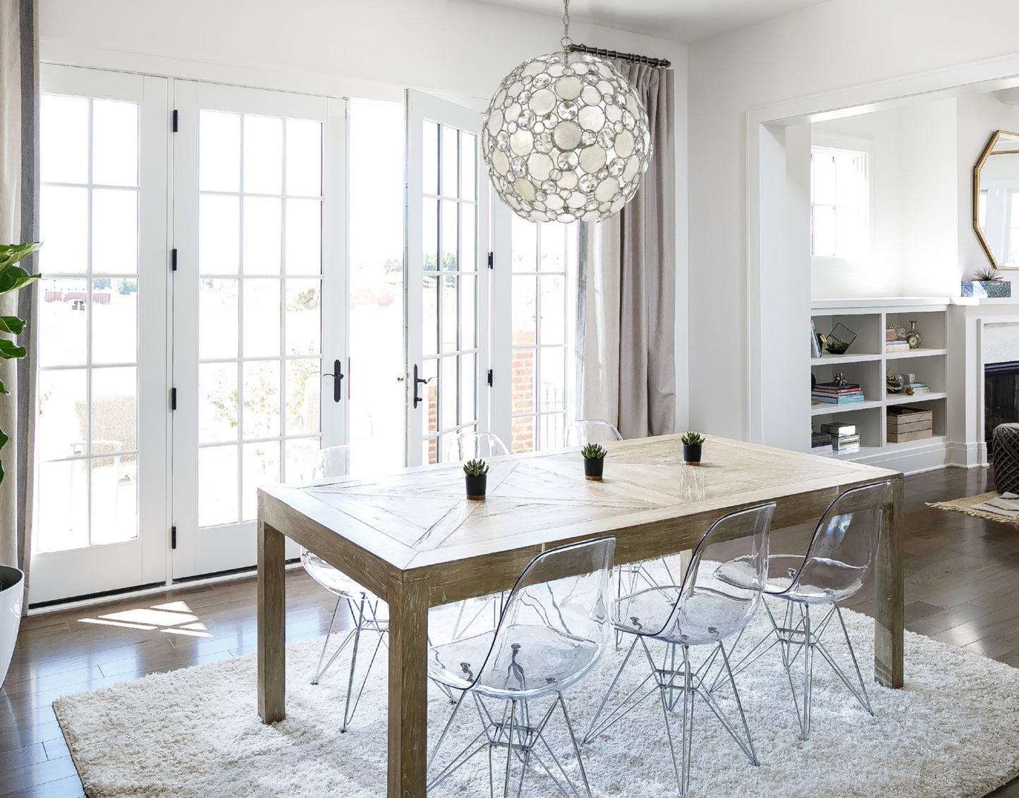 Crystorama 529-SA Palla 6 Light Sphere Chandelier - Antique Silver