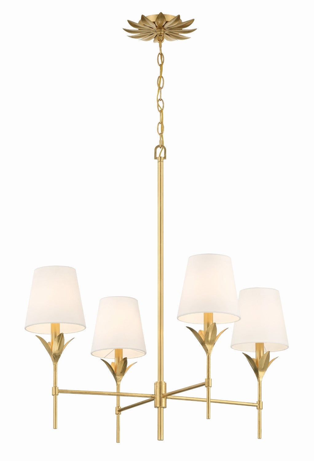 Crystorama 534 Broche 4 Light Chandelier - Parent