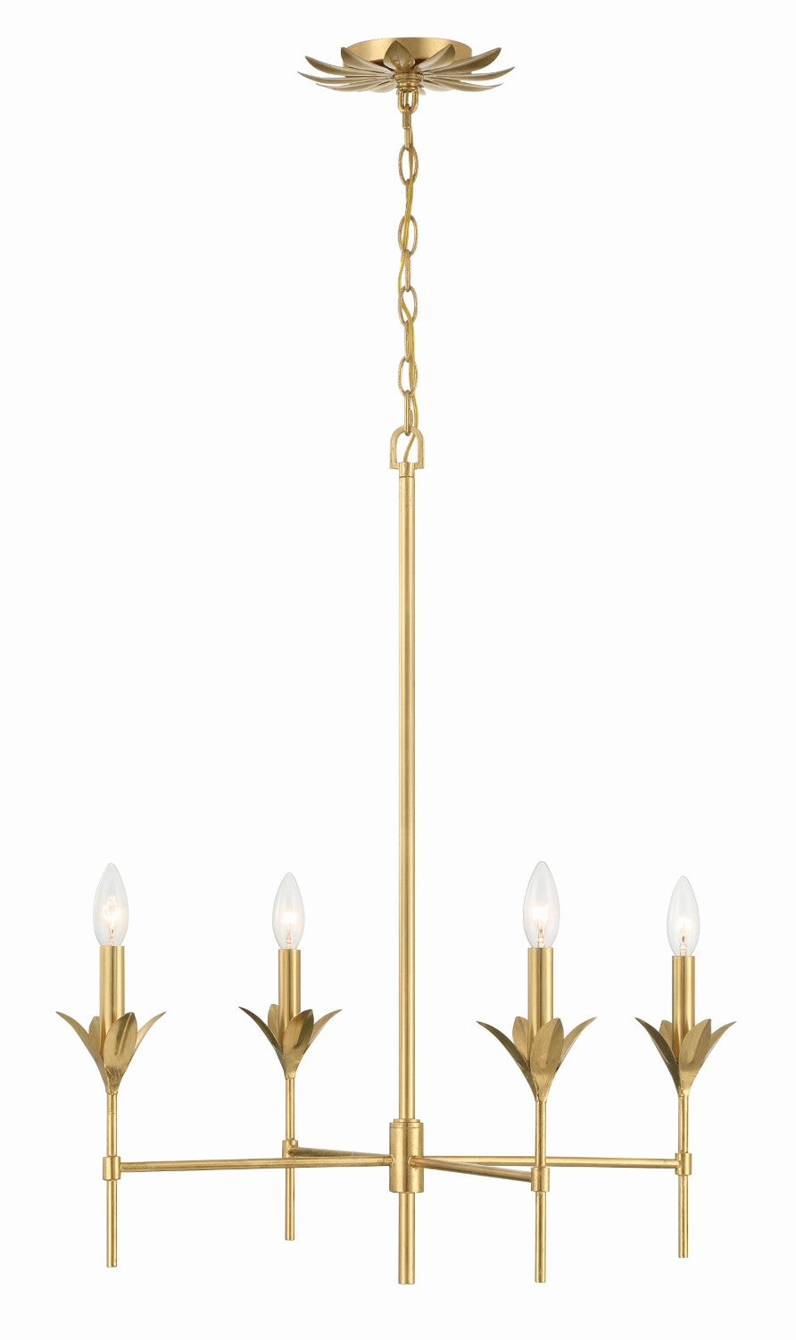 Crystorama 534 Broche 4 Light Chandelier