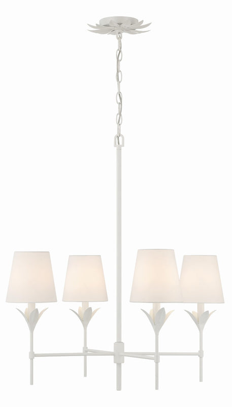 Crystorama 534 Broche 4 Light Chandelier