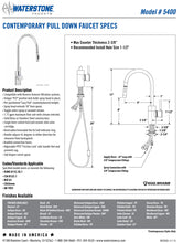 Load image into Gallery viewer, Waterstone 5400 Contemporary PLP Pulldown Faucet