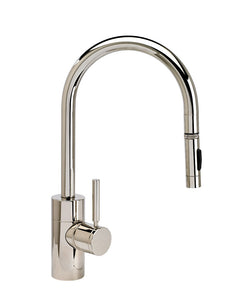 Waterstone 5410-2 Contemporary Standard Reach PLP Pulldown Angled Spout Faucet w/Toggle Sprayer 2pc Suite