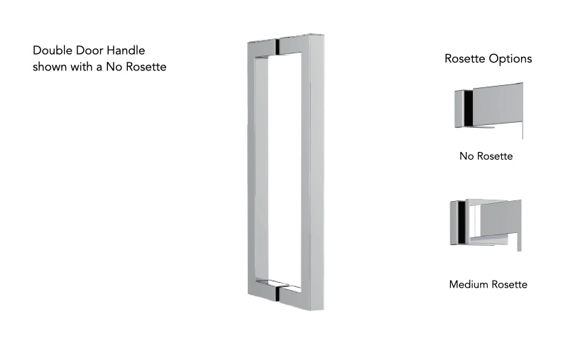 Neelnox UNI-DSDB6-MR Universal B 6 Shower Door Handle Medium Rosette - Parent