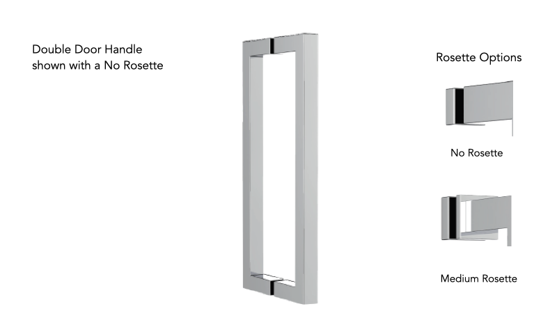 Neelnox UNI-DSDB12-MR Universal B 12 Shower Door Handle Medium Rosette - Parent