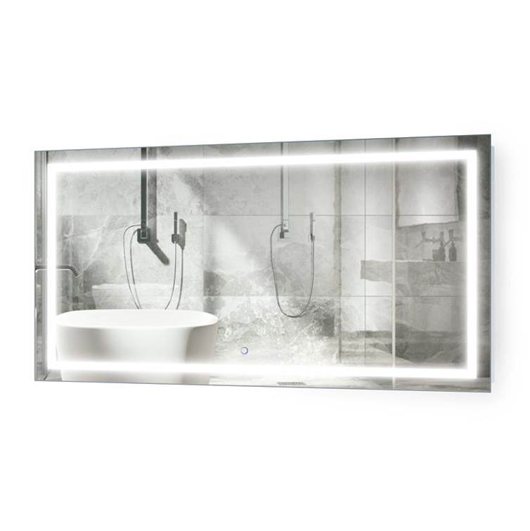 Krugg ICON5424 Large 54 X 24 LED Bathroom Mirror With Dimmer and Defogger Lighted Vanity Mirror