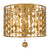 Crystorama 544-GA Layla 3 Light Ceiling Mount - Antique Gold