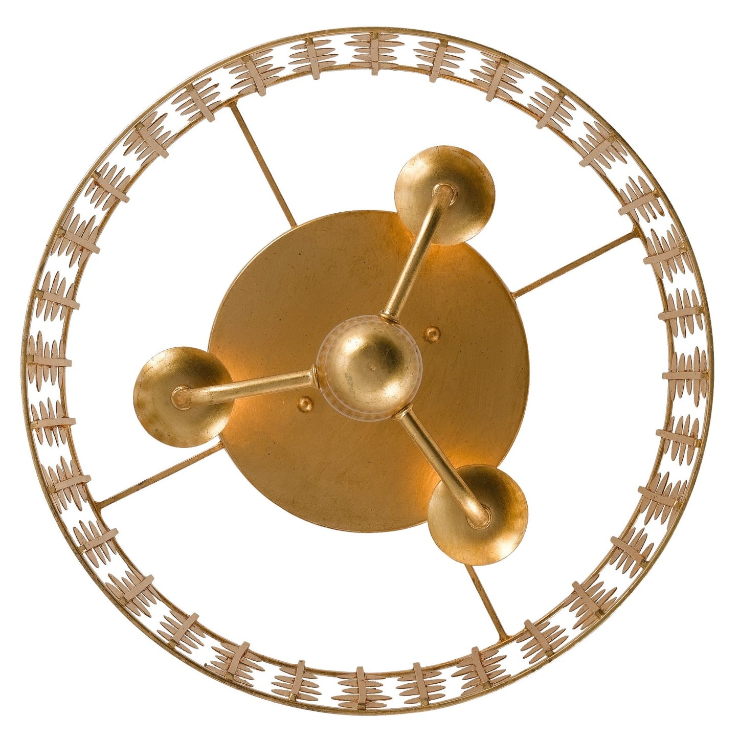Crystorama 544-GA Layla 3 Light Ceiling Mount - Antique Gold
