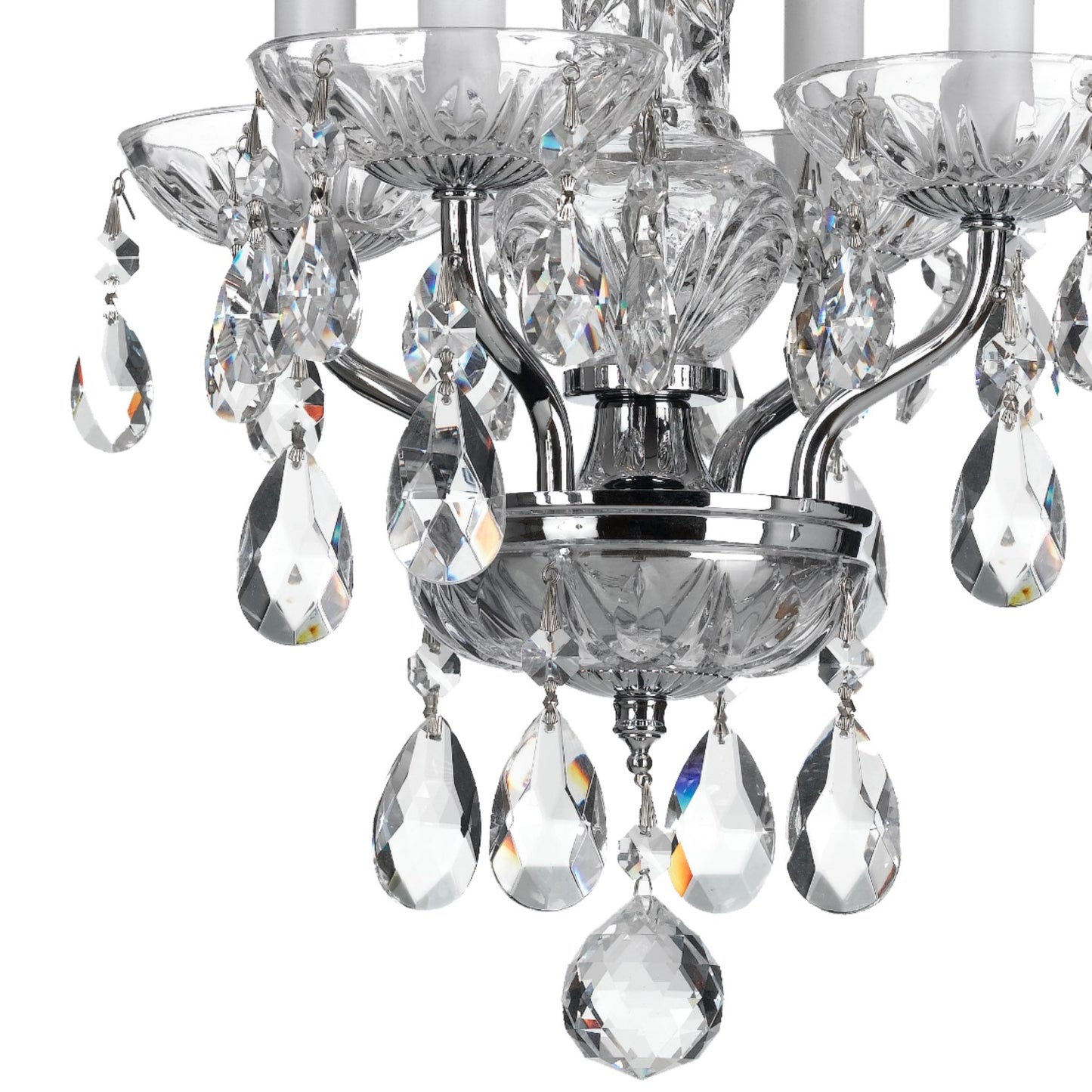 Crystorama 5534-CL-MWP Traditional Crystal 4 Light Hand Cut Crystal Mini Chandelier - Parent