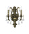 Crystorama 5563-CL-MWP Dawson 2 Light Golden Teak Crystal Wall Mount - Parent