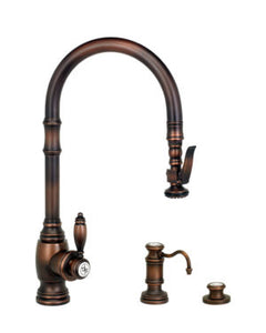 Waterstone 5600-3 Traditional Standard Reach PLP Pulldown Faucet 3pc. Suite