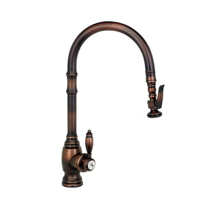 Waterstone 5610 Traditional Standard Reach PLP Pulldown Angled Spout Faucet w/Lever Sprayer
