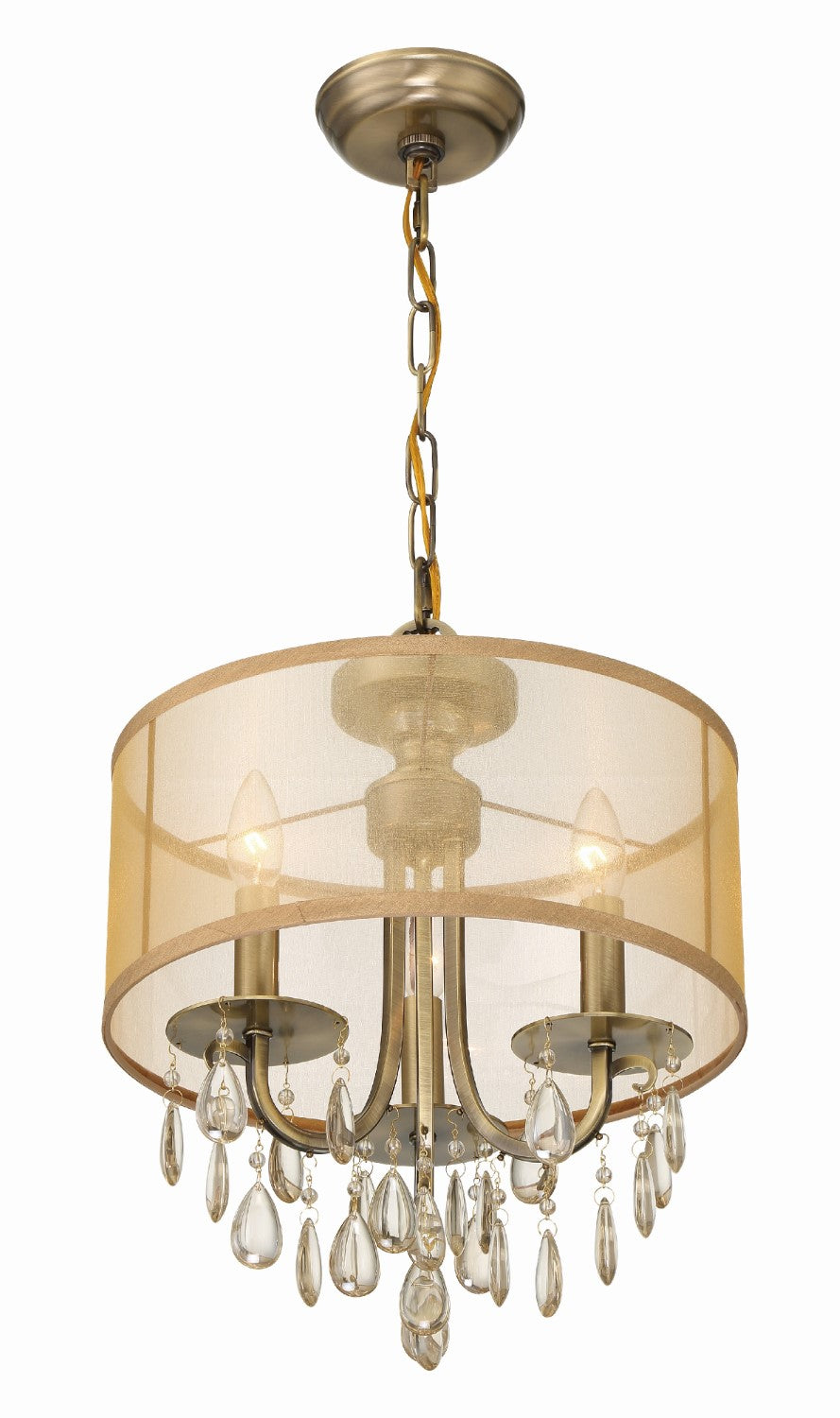 Crystorama 5623 Hampton 3 Light Clear Crystal Drum Shade Mini Chandelier - Parent