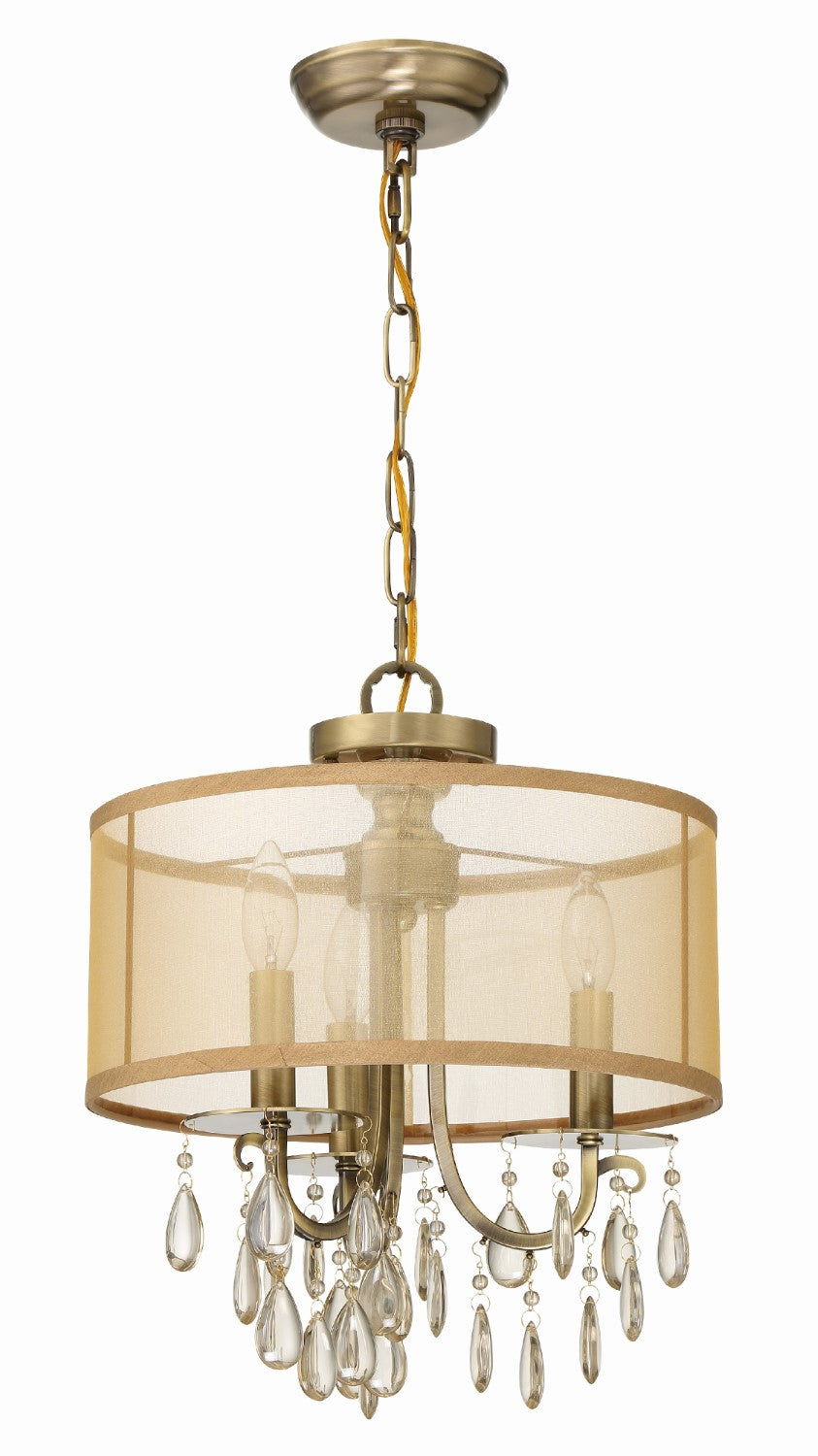 Crystorama 5623 Hampton 3 Light Clear Crystal Drum Shade Mini Chandelier - Parent