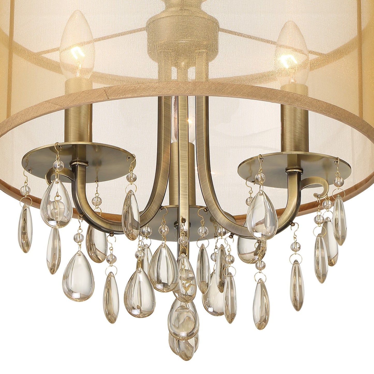Crystorama 5623 Hampton 3 Light Clear Crystal Drum Shade Mini Chandelier - Parent