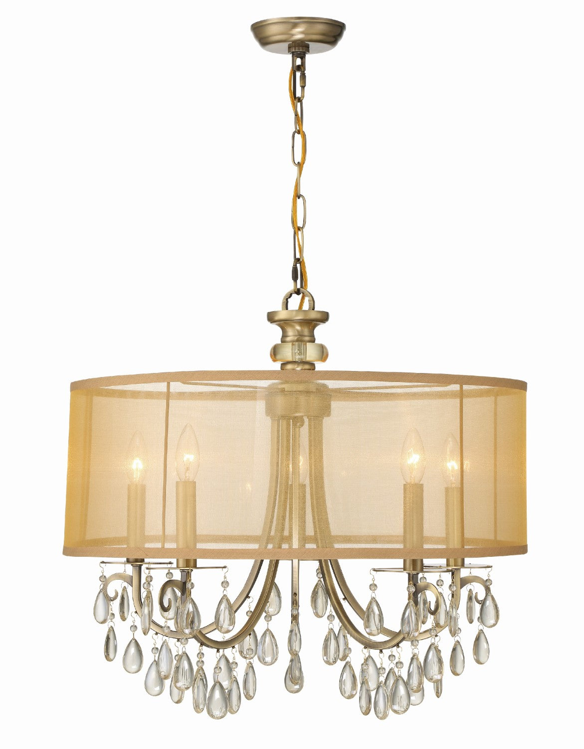 Crystorama 5625 Hampton 5 Light Drum Shade Chandelier - Parent