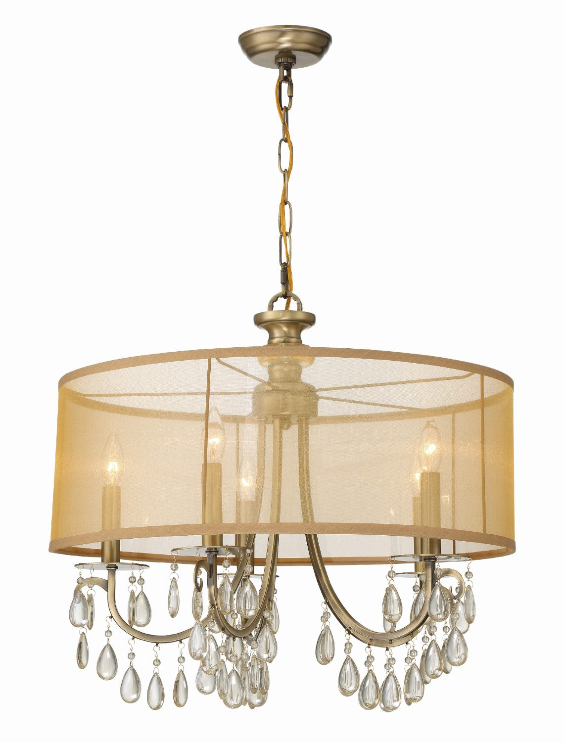 Crystorama 5625 Hampton 5 Light Drum Shade Chandelier - Parent