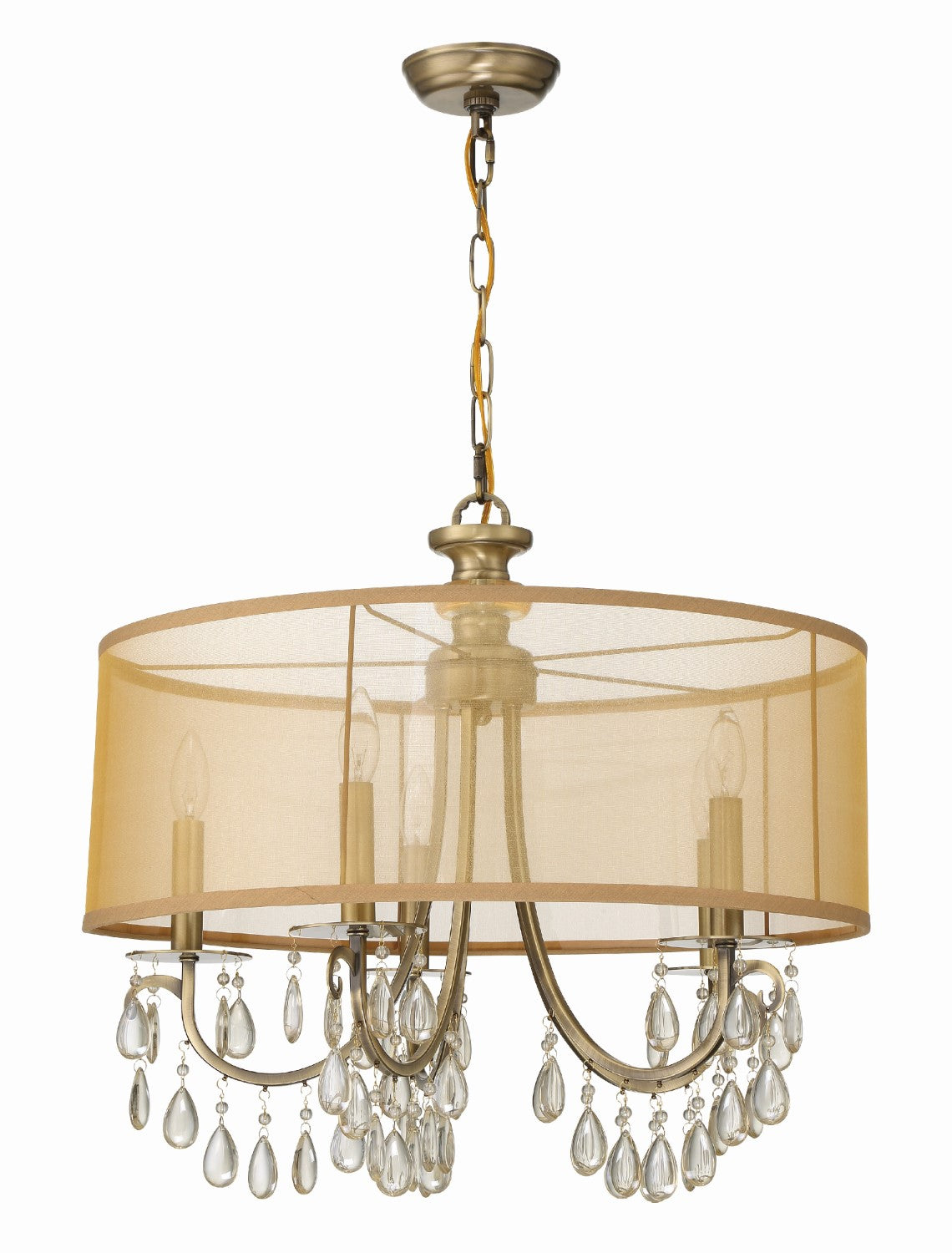Crystorama 5625 Hampton 5 Light Drum Shade Chandelier - Parent