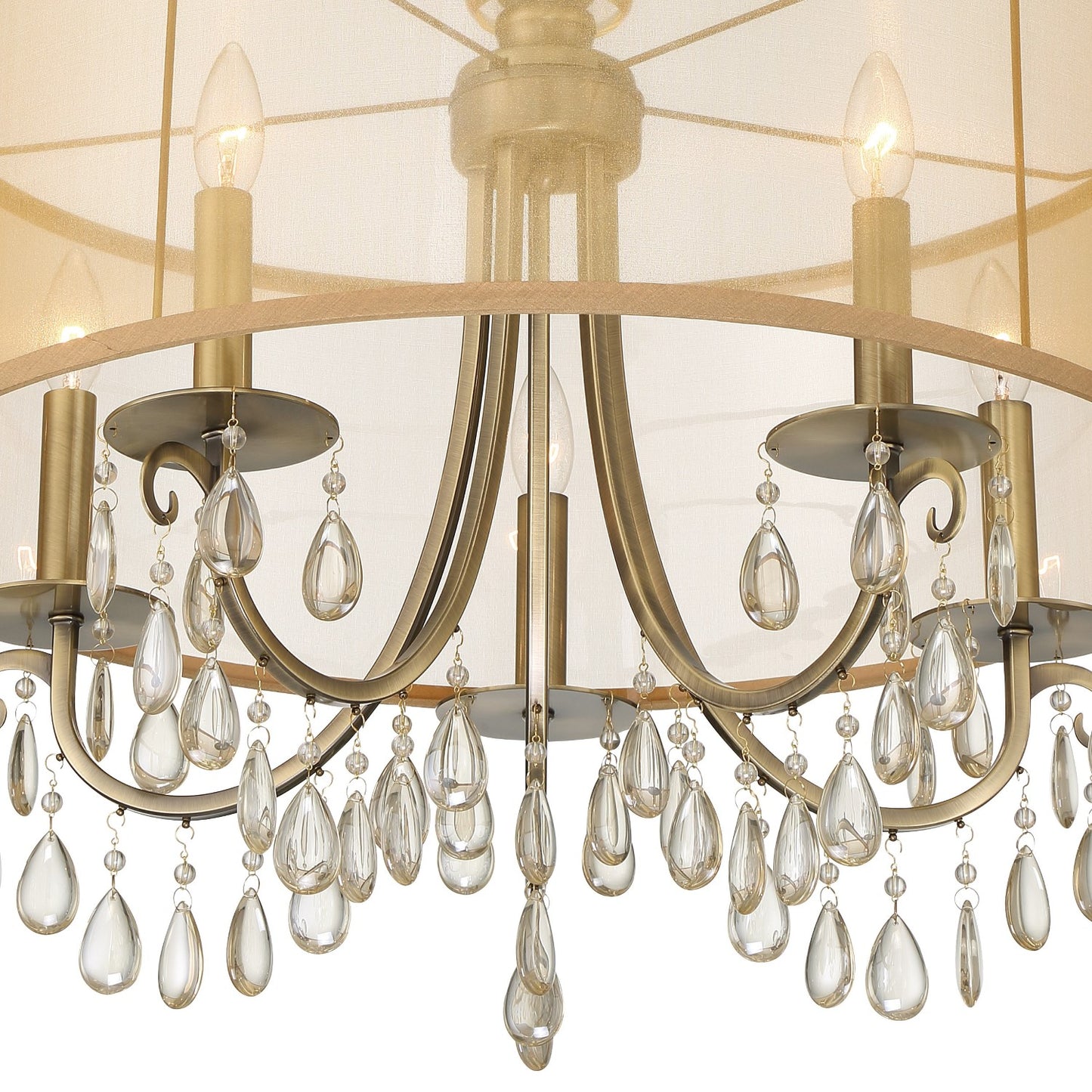 Crystorama 5625 Hampton 5 Light Drum Shade Chandelier - Parent