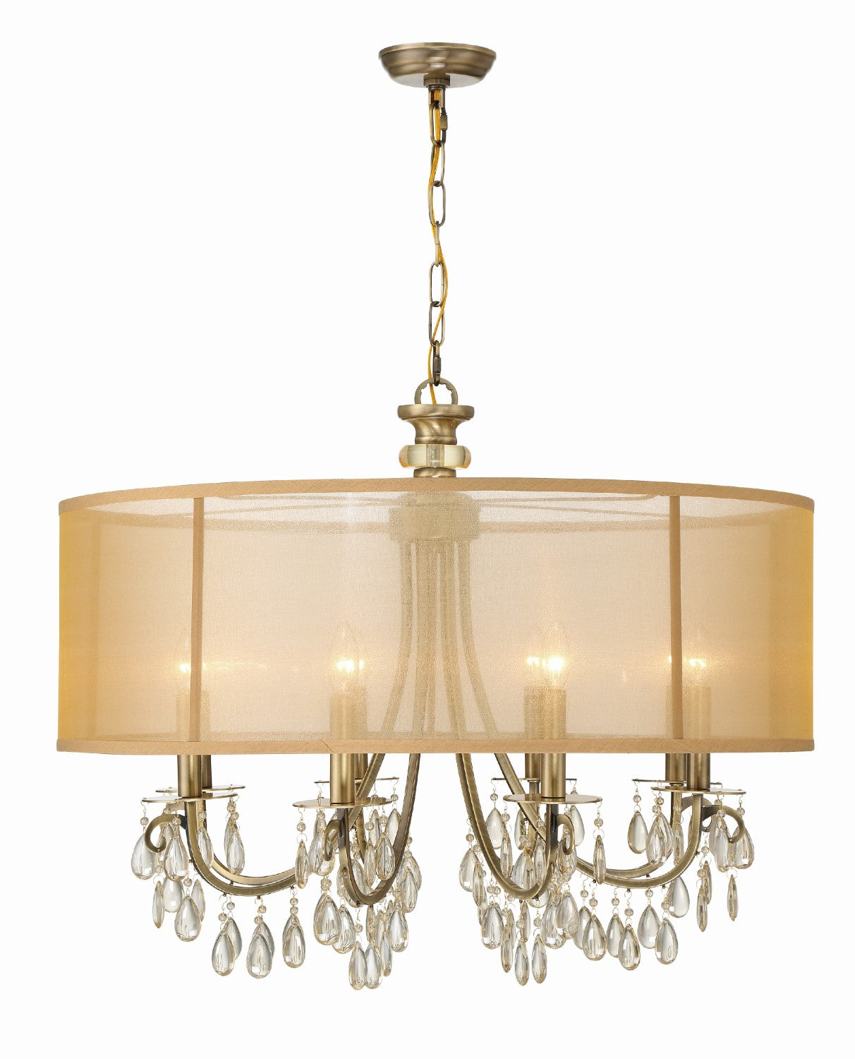 Crystorama 5628 Hampton 8 Light Drum Shade Chandelier - Parent