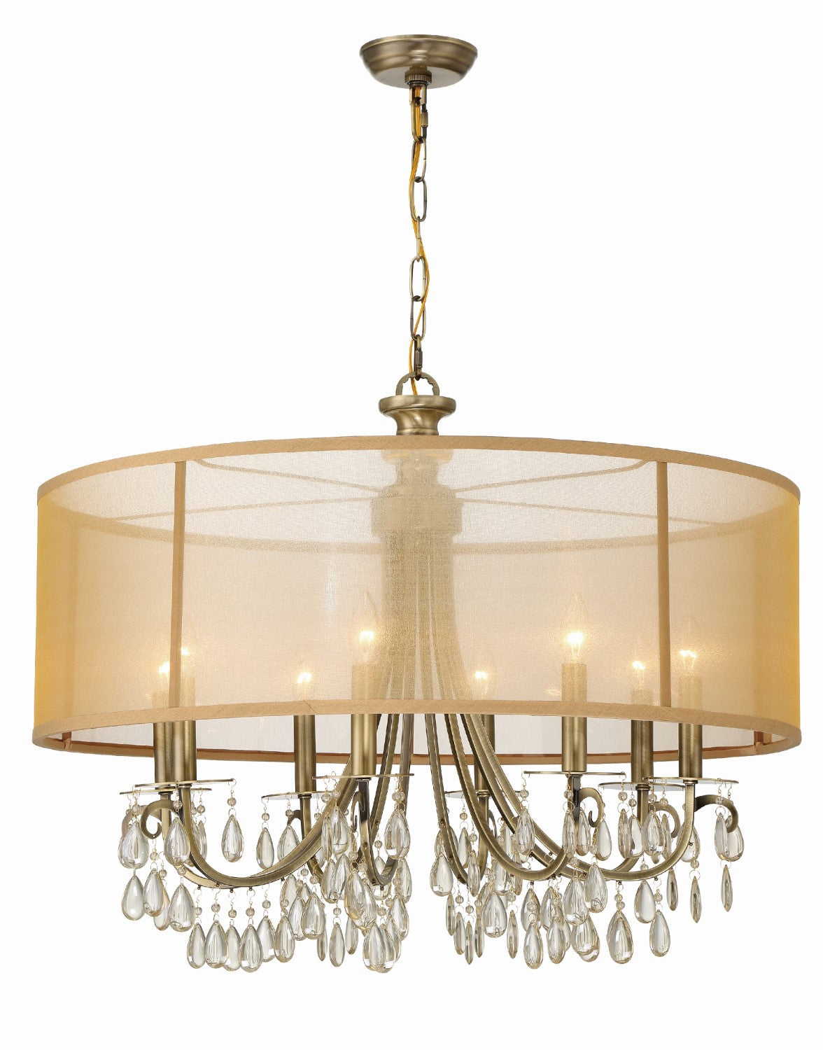 Crystorama 5628 Hampton 8 Light Drum Shade Chandelier - Parent