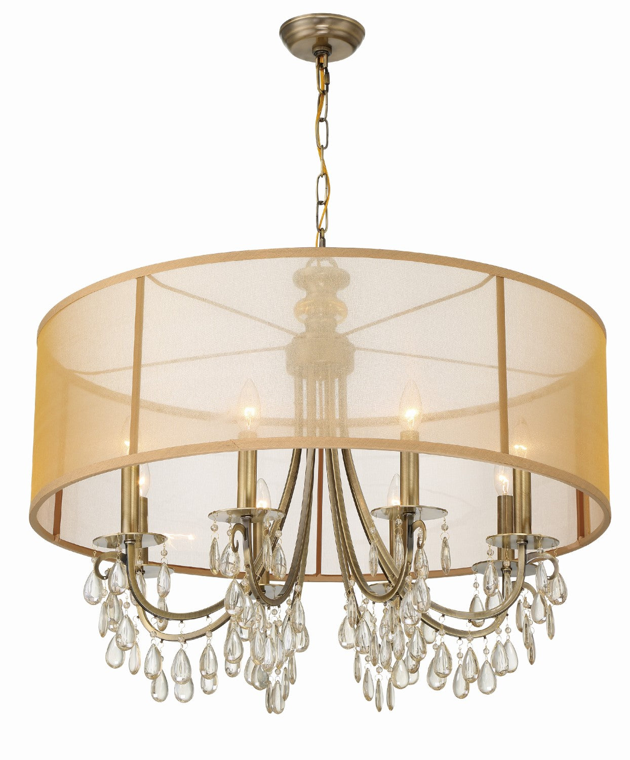 Crystorama 5628 Hampton 8 Light Drum Shade Chandelier - Parent