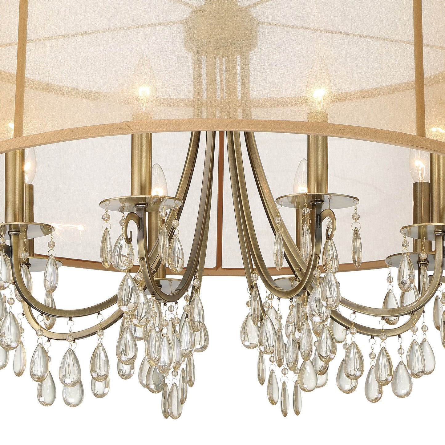 Crystorama 5628 Hampton 8 Light Drum Shade Chandelier - Parent
