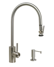 Load image into Gallery viewer, Waterstone 5700-2 Transitional Extended Reach PLP Pulldown Faucet - Lever Sprayer 2pc. Suite