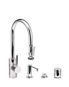 Waterstone 5800-4 Transitional Standard Reach PLP Pulldown Faucet - Level Sprayer 4pc. Suite