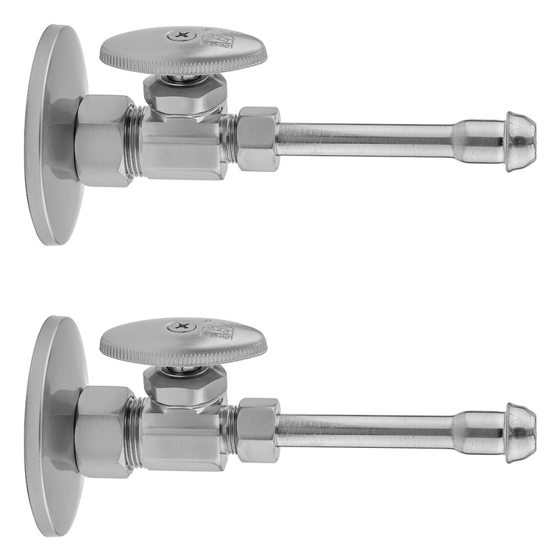 Jaclo 581-62 Multi Turn Straight Pattern 5/8" O.D. Compression (Fits 1/2" Copper) X 3/8" O.D. Faucet Supply Kit With Oval Handle, And 20" Supply Tubes, Escutcheons - Parent