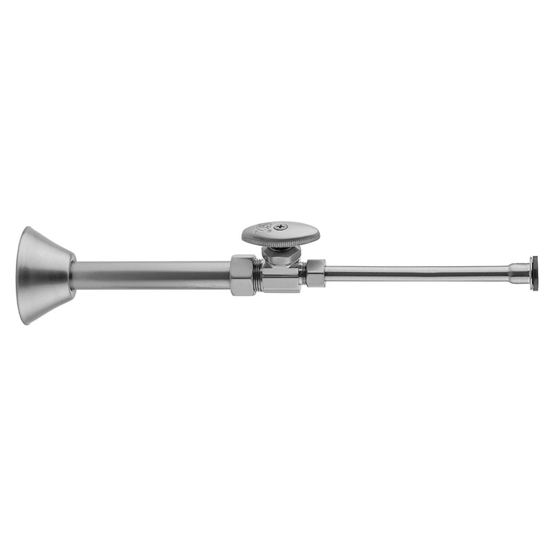 Jaclo 581-72CT Multi Turn Straight Pattern 5/8" O.D. Compression (Fits 1/2" Copper) X 3/8" O.D. Toilet Supply Kit With Oval Handle, 20" Supply Tube, Cover Tube, Escutcheon - Parent