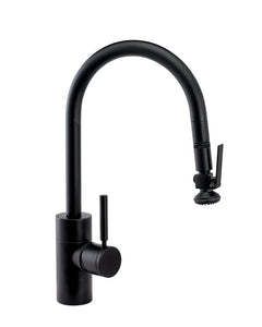 Waterstone 5810-2 Transitional Standard Reach PLP Pulldown Angled Spout Faucet w/Lever Sprayer 2pc Suite