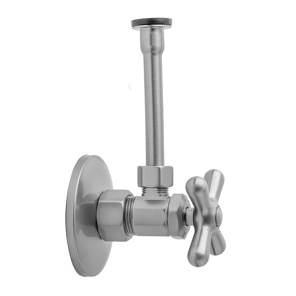 Jaclo 5812X-72 Multi Turn Angle Pattern 5/8" O.D. Compression (Fits 1/2" Copper) X 3/8" O.D. Toilet Supply Kit With Cross Handle, 20" Supply Tube, Escutcheon - Parent