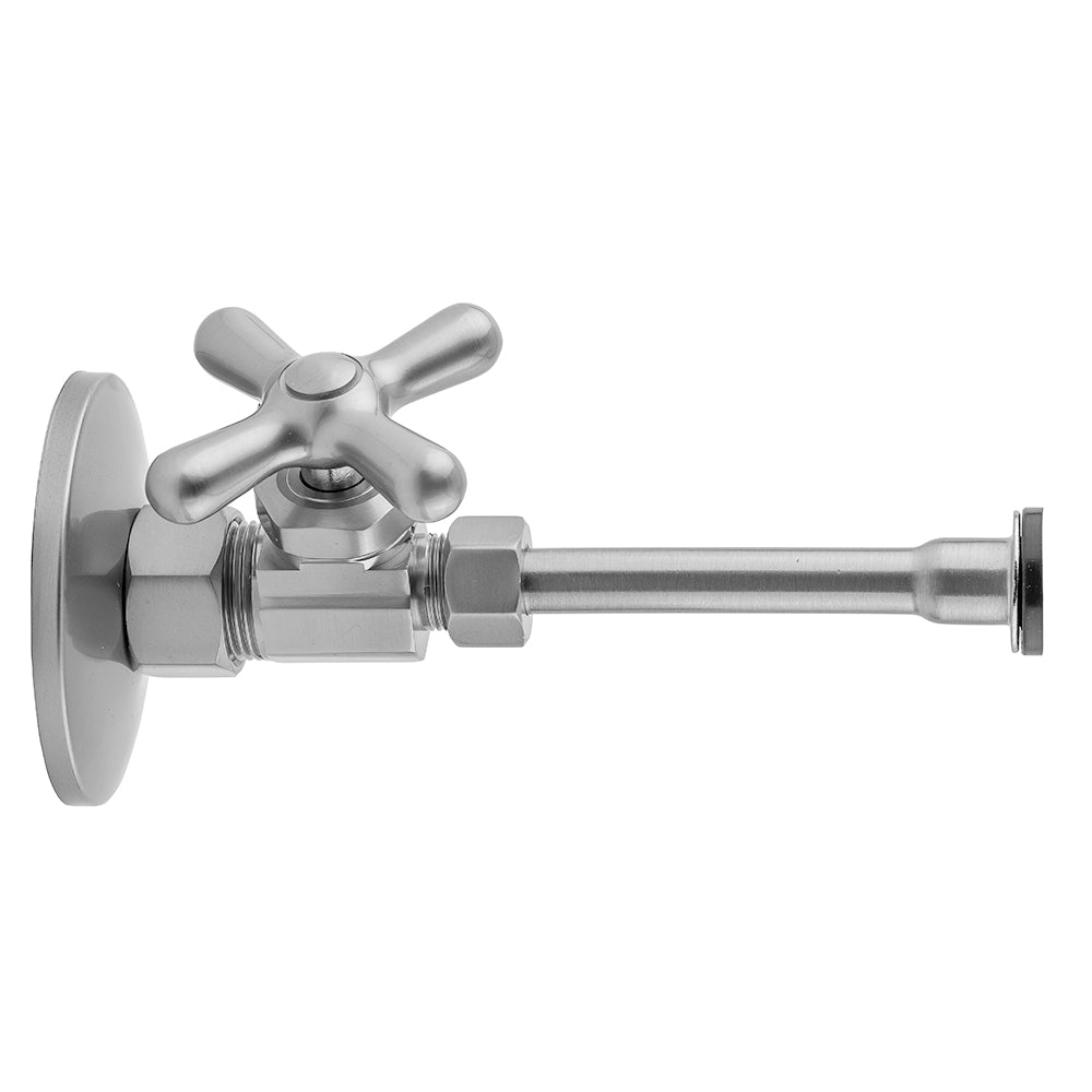 Jaclo 581X-72 Multi Turn Straight Pattern 5/8" O.D. Compression (Fits 1/2" Copper) X 3/8" O.D. Toilet Supply Kit With Cross Handle, 20" Supply Tube, Escutcheon - Parent