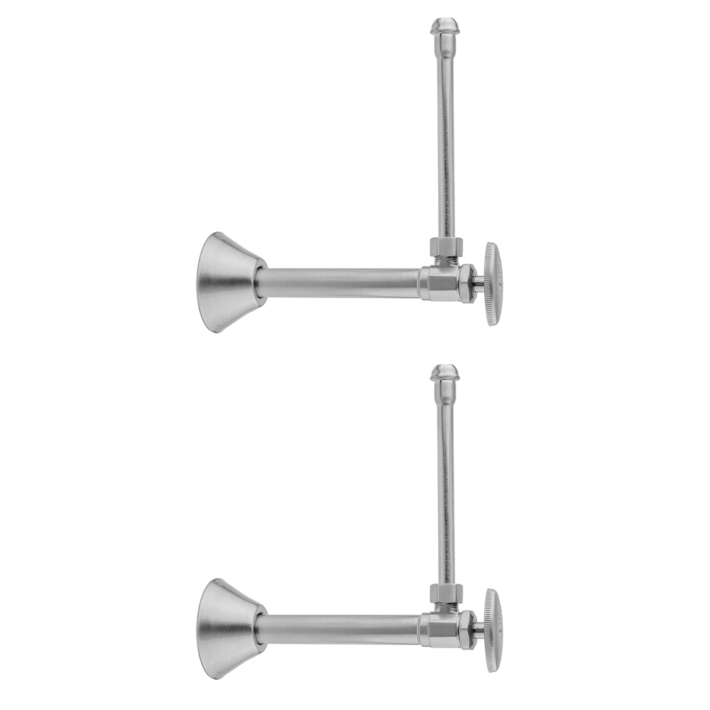 Jaclo 582-62 Multi Turn Angle Pattern 1/2" Copper (Sweat Fit) X 3/8" O.D. Faucet Supply Kit With Oval Handle, 20" Supply Tubes, Escutcheons - Parent