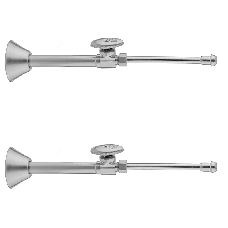 Jaclo 5826-62 Multi Turn Straight Pattern 1/2" Copper (Sweat Fit) X 3/8" O.D. Faucet Supply Kit With Oval Handle, 20" Supply Tubes, Escutcheons - Parent