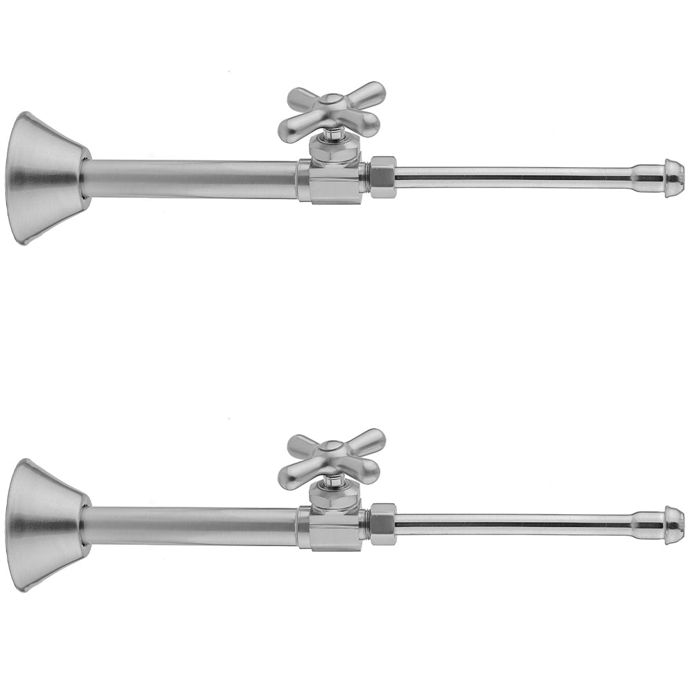 Jaclo 5826X-62 Multi Turn Straight Pattern 1/2" Copper (Sweat Fit) X 3/8" O.D. Faucet Supply Kit With Cross Handle, 20" Supply Tubes, Escutcheons - Parent