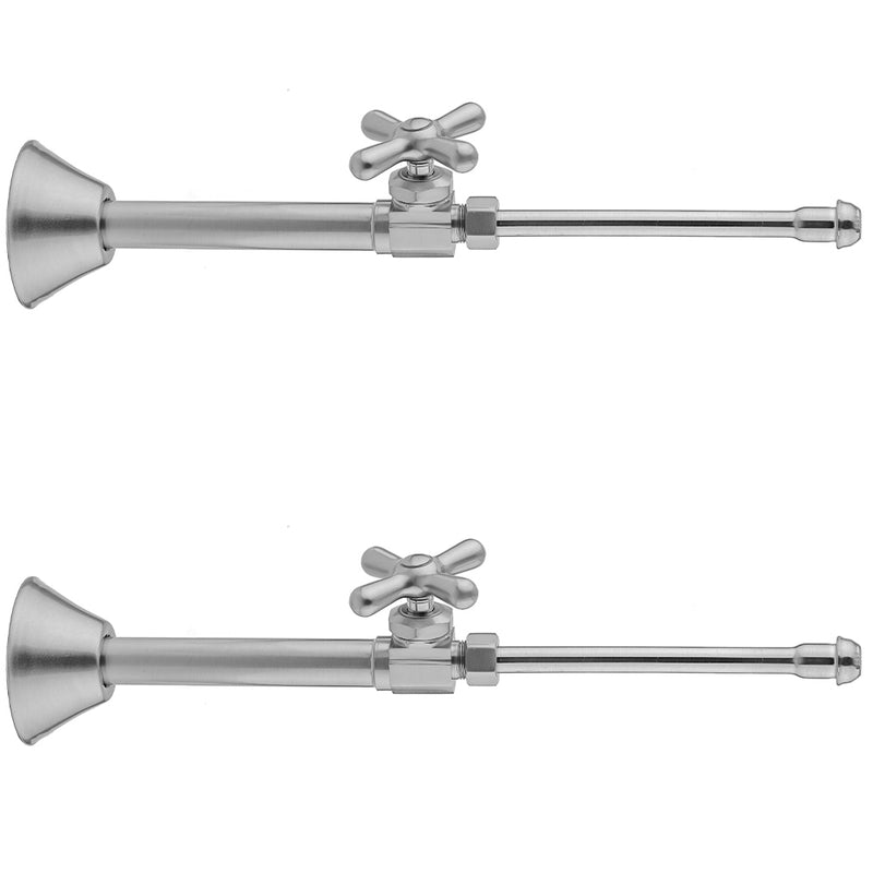 Jaclo 5826X-62 Multi Turn Straight Pattern 1/2" Copper (Sweat Fit) X 3/8" O.D. Faucet Supply Kit With Cross Handle, 20" Supply Tubes, Escutcheons - Parent